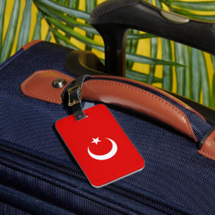 Turkey flag luggage tag