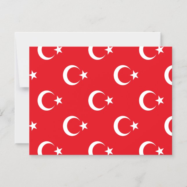 Turkey Flag Magnetic Invitation (Front)