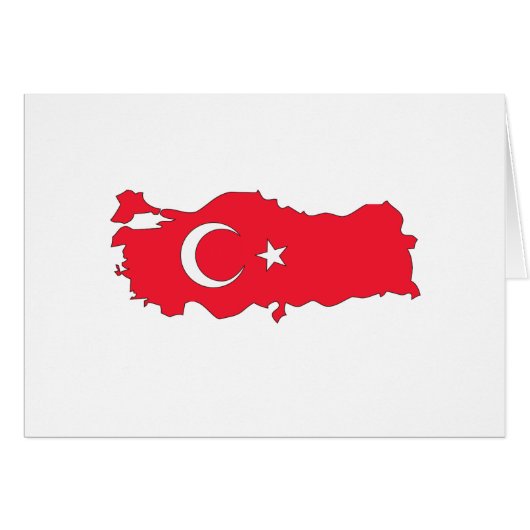 Turkey flag map cards (Front Horizontal)