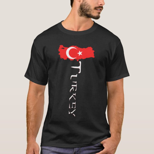 Turkey Flag Map T-Shirt (Front)