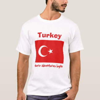 Turkey Flag + Map + Text T-Shirt