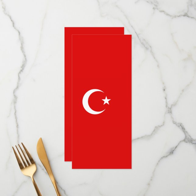 Turkey flag menu (Front/Back In Situ)