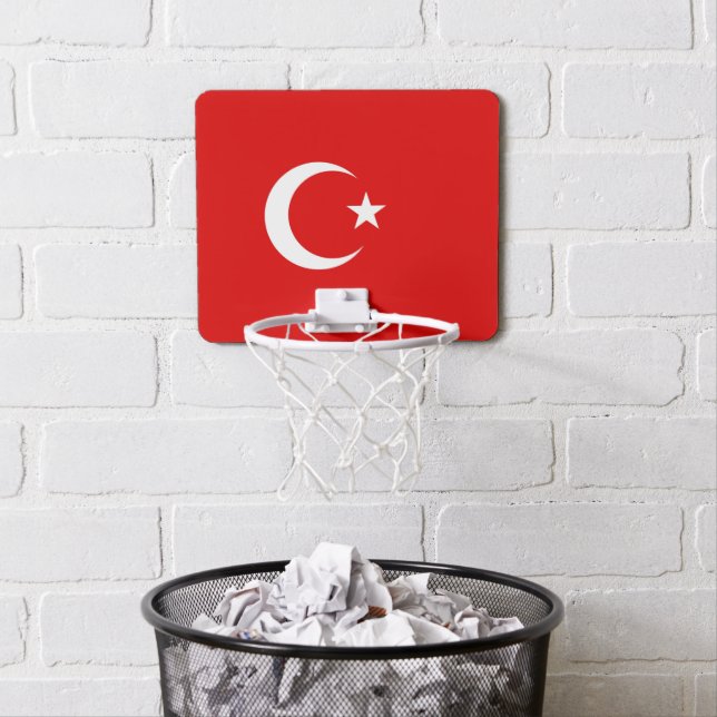 Turkey flag mini basketball hoop (In Situ)