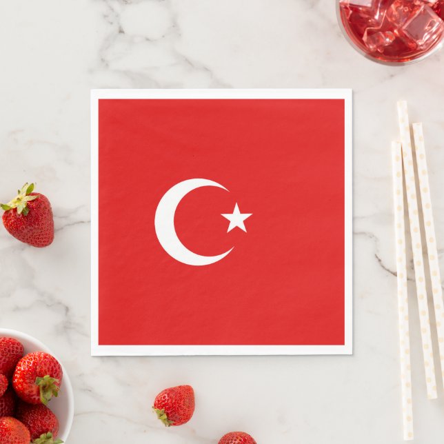 Turkey flag napkins (Insitu)
