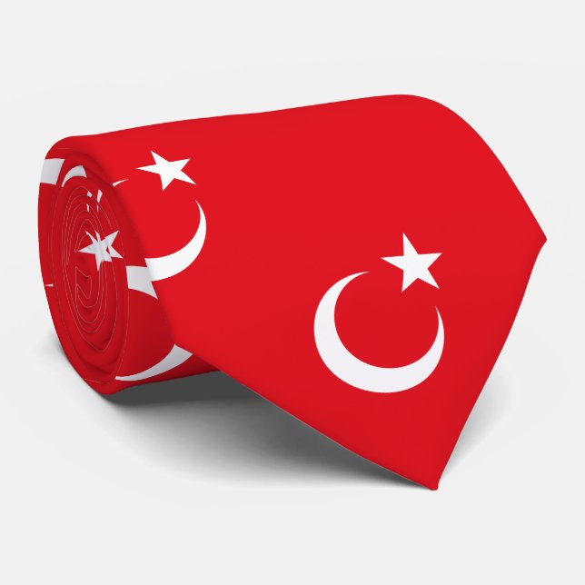 Turkey Flag Neck Tie (Rolled)