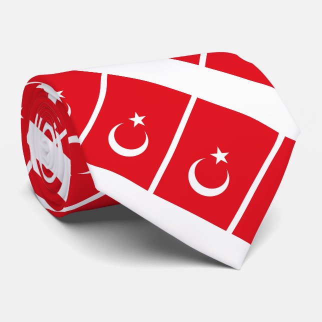 Turkey Flag Neck Tie (Rolled)