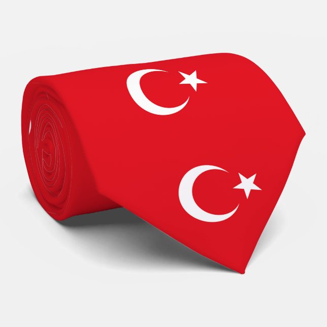 Turkey Flag Neck Tie (Rolled)