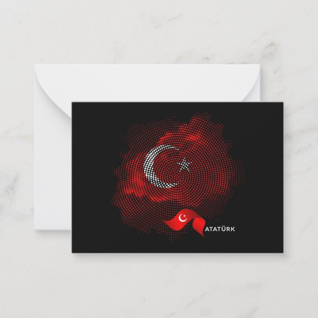 Turkey flag note card (Front)