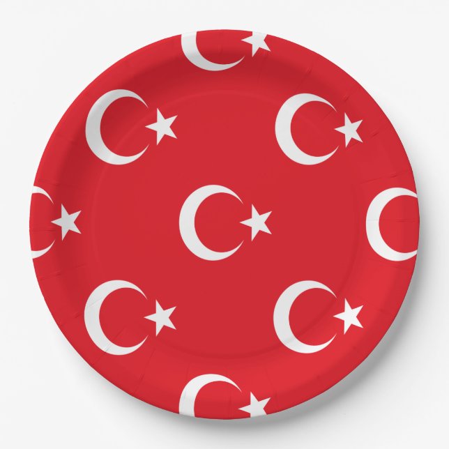 Turkey Flag Paper Plates (Front)