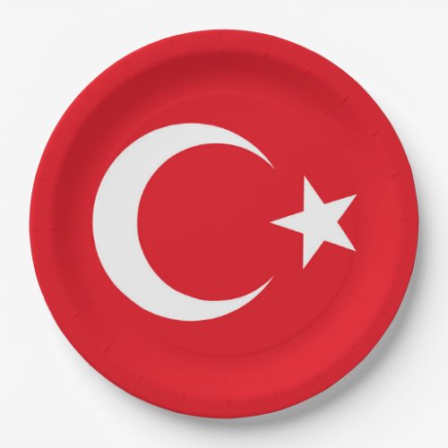 Turkey Flag Paper Plates