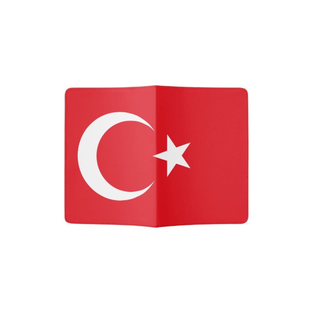 Turkey Flag Passport Holder (Opened)