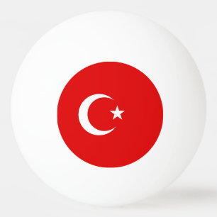 Turkey flag ping pong ball