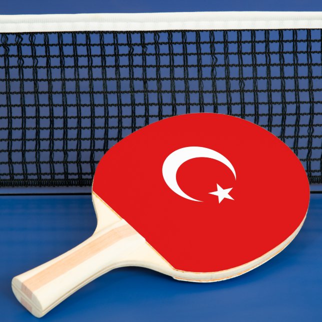 Turkey flag ping pong paddle (Insitu)