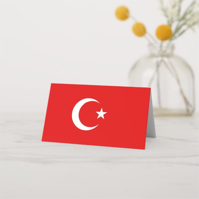Turkey flag place card (Front)