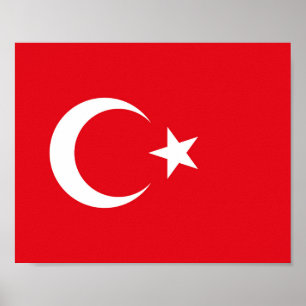 Turkey Flag Poster
