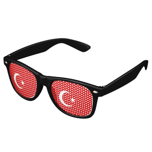 Turkey flag retro sunglasses (Angled)