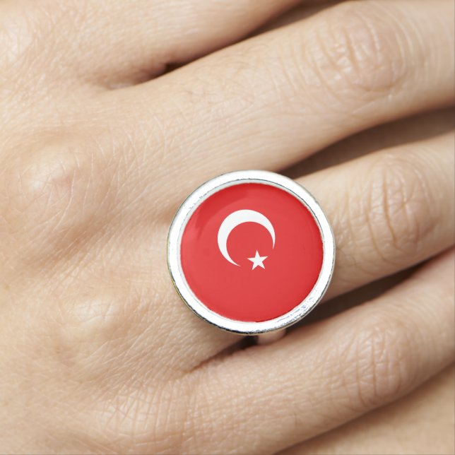 Turkey flag ring (In Situ)
