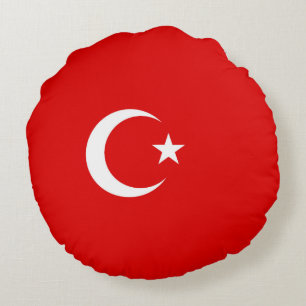 Turkey flag round pillow