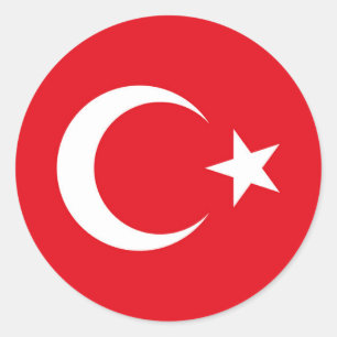 Turkey Flag Round Sticker