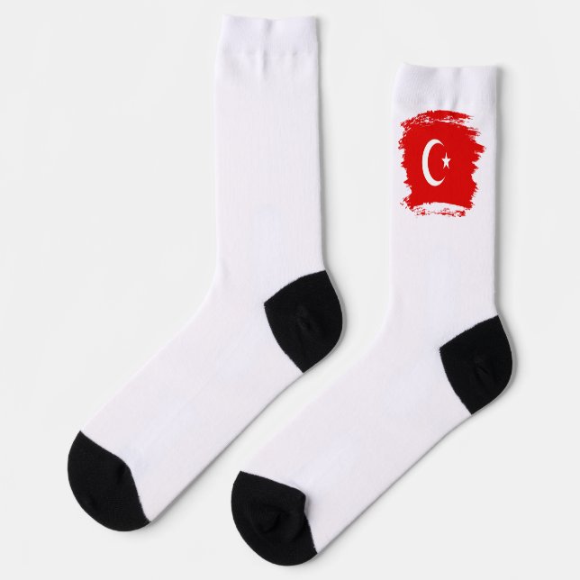 Turkey flag socks (Left)