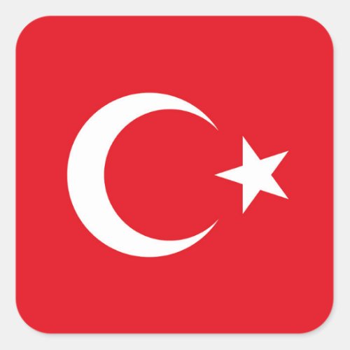 Turkey Flag Square Sticker