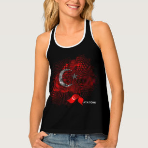 Turkey flag tank top