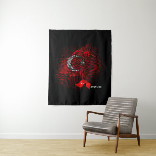 Turkey flag tapestry
