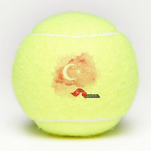 Turkey flag tennis balls