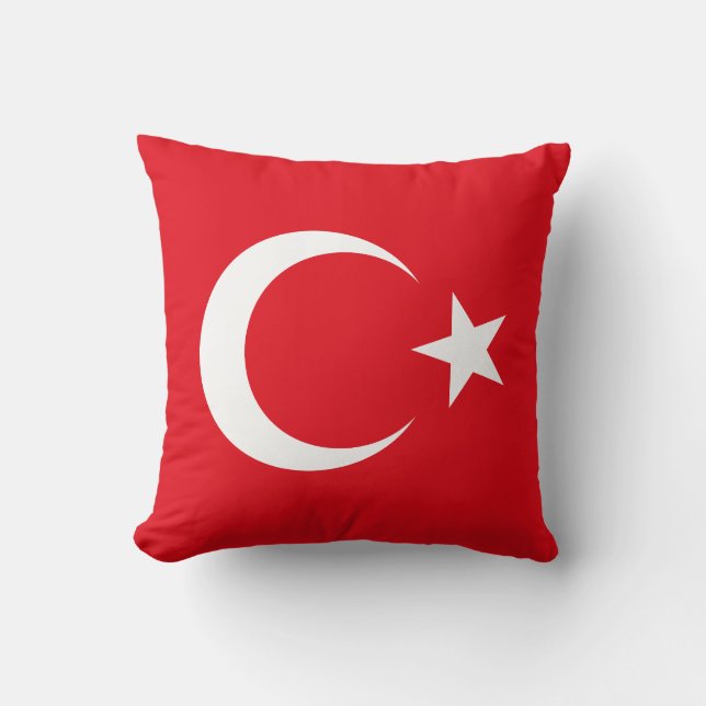 Turkey Flag Throw Pillow (Front)