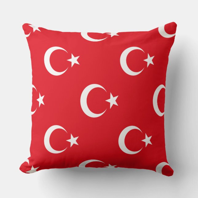 Turkey Flag Throw Pillow (Front)