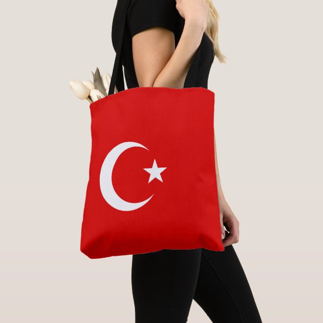 Turkey flag tote bag (Close Up)