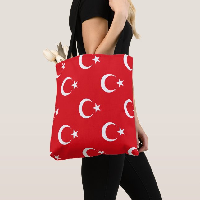Turkey Flag Tote Bag (Close Up)