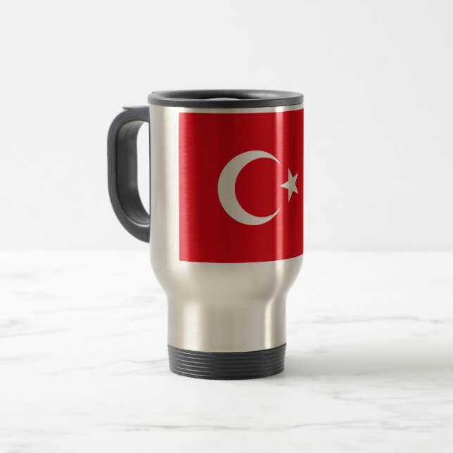 Turkey flag travel mug (Front Left)