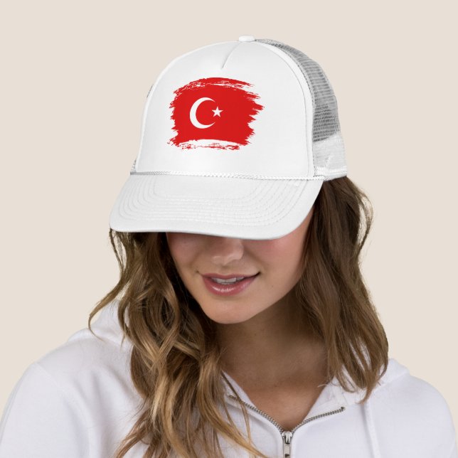 Turkey flag trucker hat (In Situ)