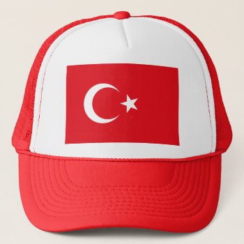Turkey Flag Trucker Hat by flagart at Zazzle
