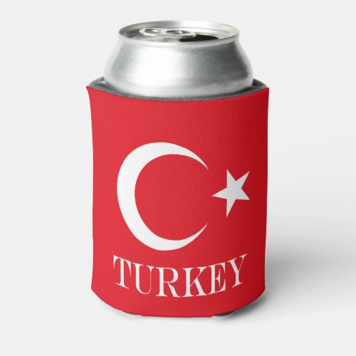 Turkey flag Turkish Can Cooler
