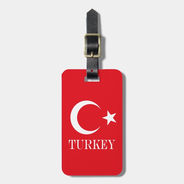 Turkey flag Turkish Luggage Tag (Front Vertical)