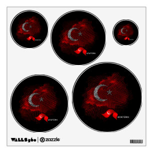 Turkey flag wall decal