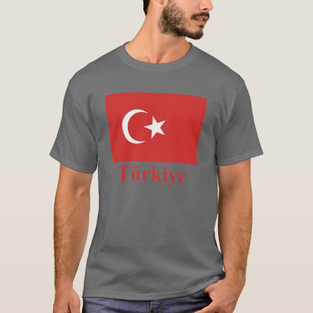 Turkey Flag with Name in Turkish T-Shirt (Front)