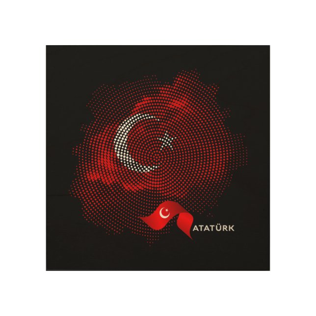Turkey flag wood wall art (Front)