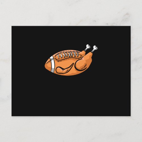 Turkey Football Funny Thanksgiving Dinner Family Postcard