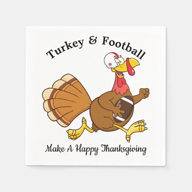 Turkey & Football Paper Napkins (Front)