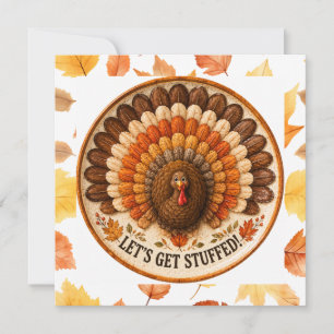 Turkey for Friends Giving Thanksgiving Invitation