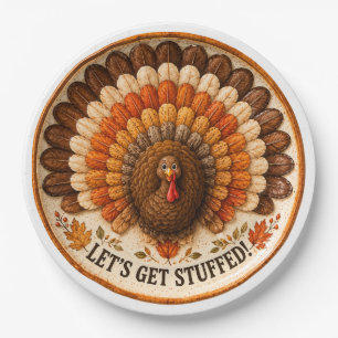 Turkey for Friends Giving Thanksgiving Paper Plates
