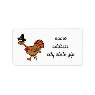 TURKEY FOR **THANKSGIVING/FALL** ADDRESS LABELS