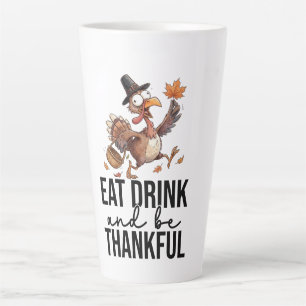 Turkey  for thanksgiving  latte mug
