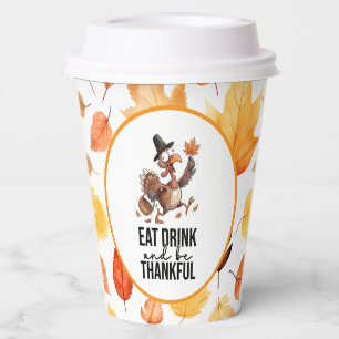 Turkey for thanksgiving paper cups