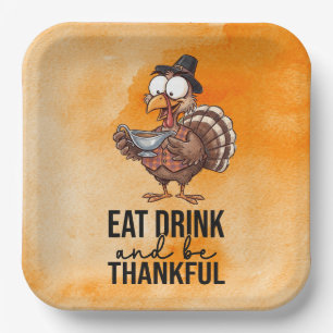 Turkey  for thanksgiving  paper plates