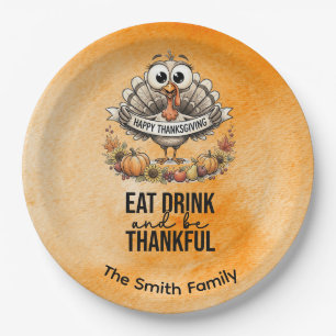 Turkey for thanksgiving paper plates