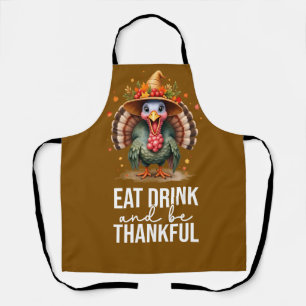 Turkey for thanksgiving party apron
